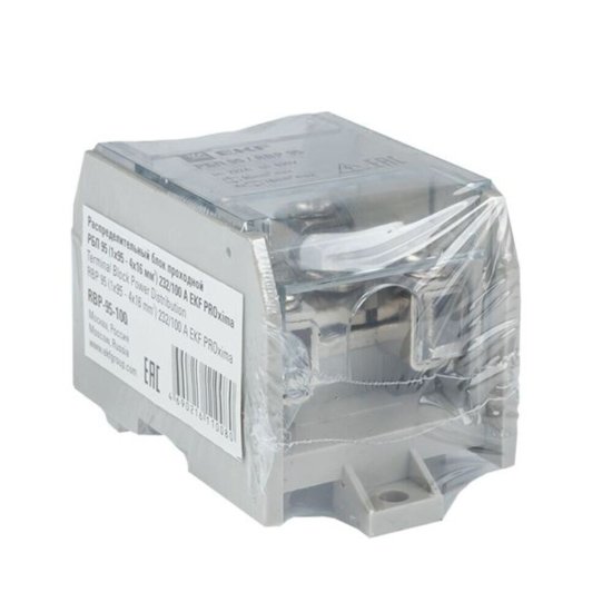 Блок распределительный проходной EKF PROxima на DIN-рейку и монтажную панель 55х80х81 мм 660 В IP20 100 А (RBP-95-100)