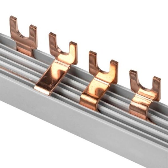 Шина соединительная типа FORK четырехрядная EKF PROxima тип FORK 400 В 63 А на 54 модуля 1 м (fork-04-63)