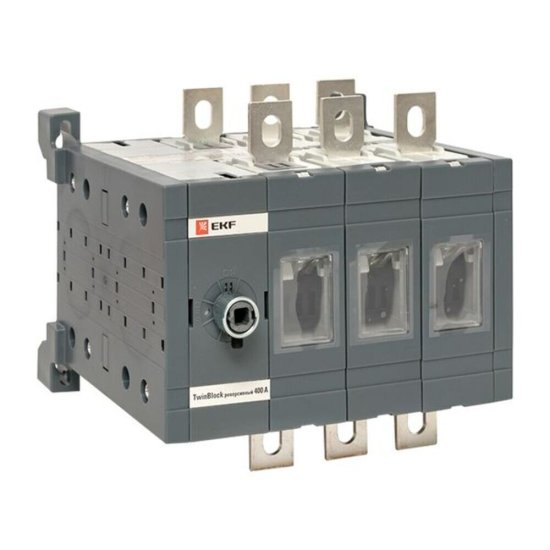 Выключатель-разъединитель EKF TwinBlock 3P 400А 400-690 В на монтажную плату (tb-s-400-3p-rev)