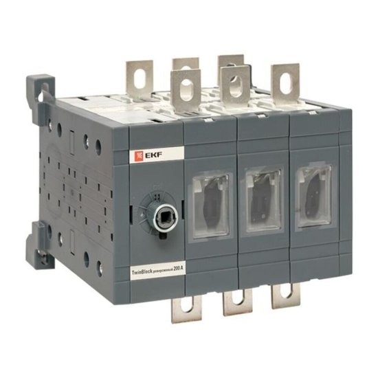 Выключатель-разъединитель EKF TwinBlock 3P 200А 400-690 В на монтажную плату (tb-s-200-3p-rev)
