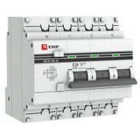 Автомат дифференциальный EKF PROxima АД-32 25А 3P+N тип AC 30 мА 4,5 кА (DA32-25-30-4P-pro)