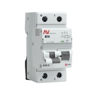 Автомат дифференциальный EKF Averes DVA-6 16А 30 мА 1P+N тип AC 6 кА (rcbo6-1pn-16B-30-ac-av)