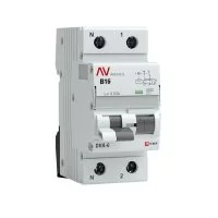 Автомат дифференциальный EKF Averes DVA-6 16А 30 мА 1P+N тип AC 6 кА (rcbo6-1pn-16B-30-ac-av)