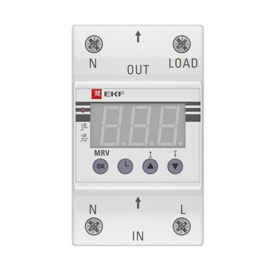 Реле напряжения EKF PROxima (MRV-32A) 230 В 32 А тип AC с дисплеем