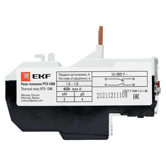 Реле тепловое EKF PROxima РТЭ-1306 1-1,6 А тип AC (rel-1306-1-1.6)