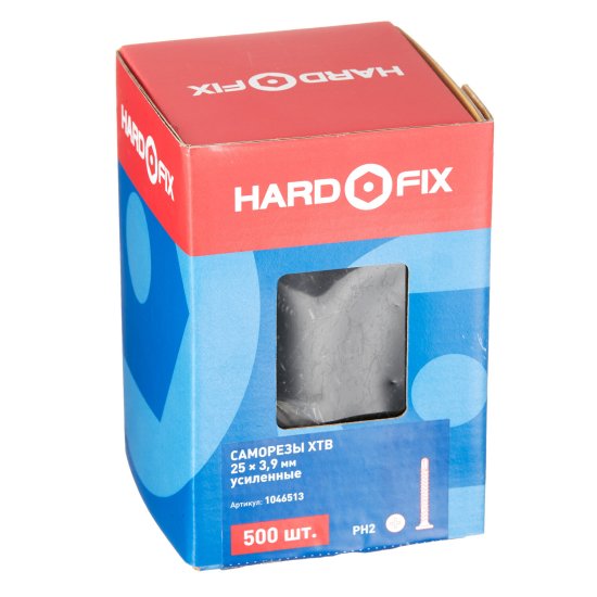 Саморезы ГМ 25x3,9 мм усиленные с буром XTB Hard-Fix (500 шт.)