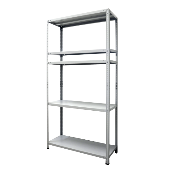 Стеллаж металлический 5 полок 200x100x50 см цвет серый нагрузка на полку 100 кг