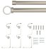 Карниз для штор раздвижной двухрядный HB-CR009 160-300 см сталь цвет черный/сталь