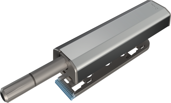 Скрытый механизм открывания Titus Push Latch 80 мм пластик цвет серебро