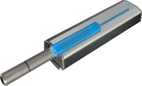 Скрытый механизм открывания Titus Push Latch 80 мм пластик цвет серебро