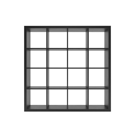 Стеллаж Руан 16 секций KONSENSA 143.7x143.7x31.7 см ЛДСП цвет черный