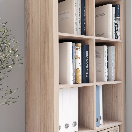 Стеллаж Руан 8 секций KONSENSA 74.8x143.7x31.7 см ЛДСП цвет дуб