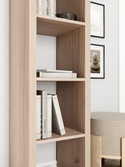 Стеллаж Руан 4 секции KONSENSA 40.4x143.7x31.7 см ЛДСП цвет дуб