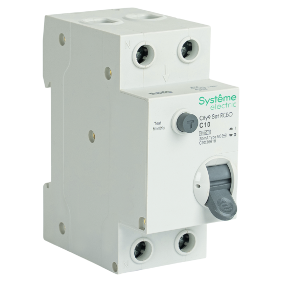 Дифференциальный автомат Systeme Electric City9 Set C9D36610 1P N С10 А 30мА 6кА AC