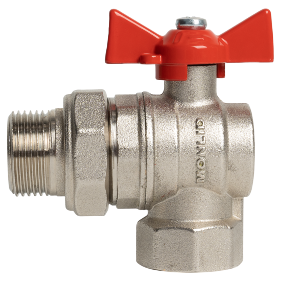 Кран шаровой с американкой угловой MONLID DN18 PN40 3/4