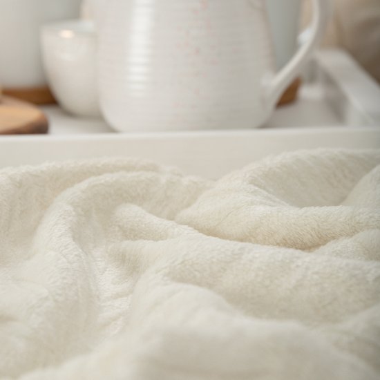 Плед Листья 150x200 см полиэстер цвет шампань