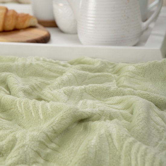 Плед Листья 150x200 см полиэстер цвет зеленый