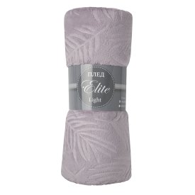 Плед Листья 150x200 см полиэстер цвет сиреневый