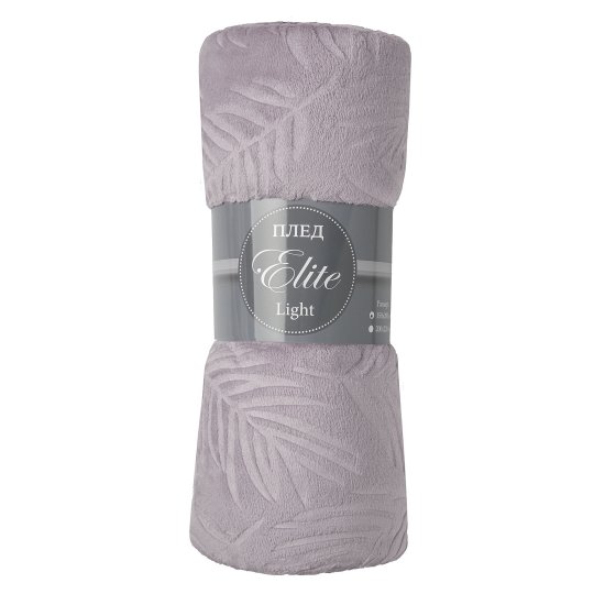 Плед Листья 150x200 см полиэстер цвет сиреневый