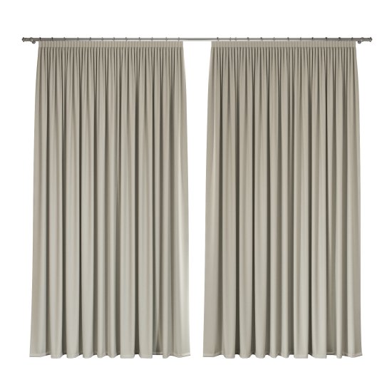 Комплект штор на ленте блэкаут Miamoza Dark 150x250 см цвет светло-бежевый