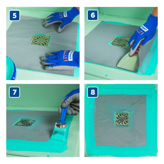 Лента гидроизоляционная Plitonit манжета настенная 120x120 см (2шт.)