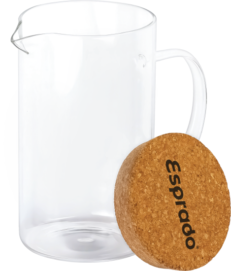 Кувшин 0.9 л Esprado Corteza с крышкой стекло цвет прозрачный