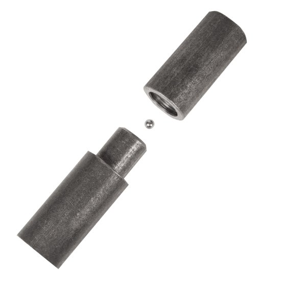 Петля гаражная с шаром 40x170 мм цвет черный