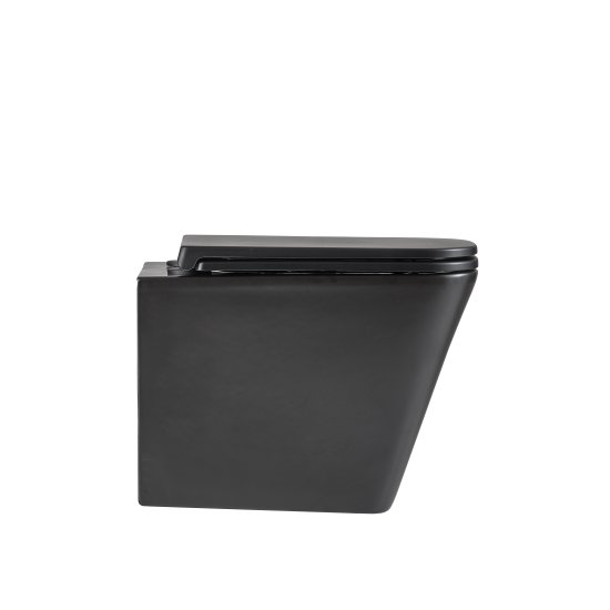 Подвесной унитаз Moneron Tornado безободковый с сиденьем микролифт черный