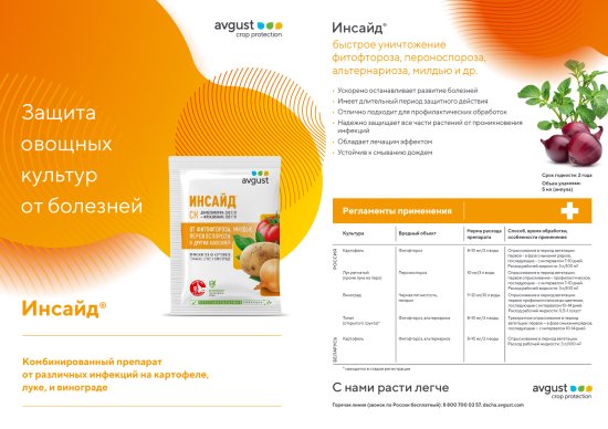 Фунгицид Avgust Инсайд для защиты от болезней 5 мл