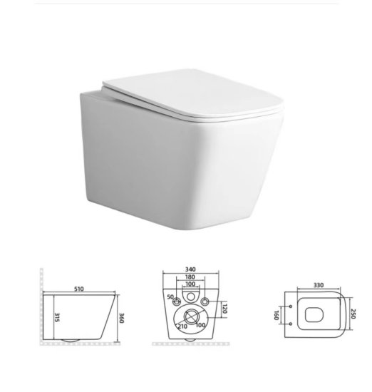 Унитаз подвесной Glory с функцией биде сиденье микролифт