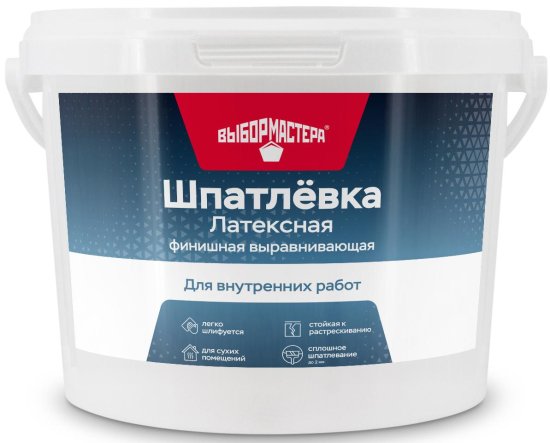 Шпаклевка латексная финишная Выбор мастера 3 кг цвет белый