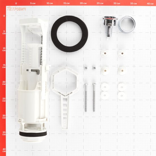 Клапан сливной Siamp Brio однорежимный кнопка пластик хром (10016845)