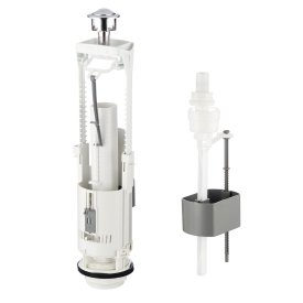 Арматура для унитаза Siamp Brio нижний подвод 1/2 кнопка пластик хром (10017248)