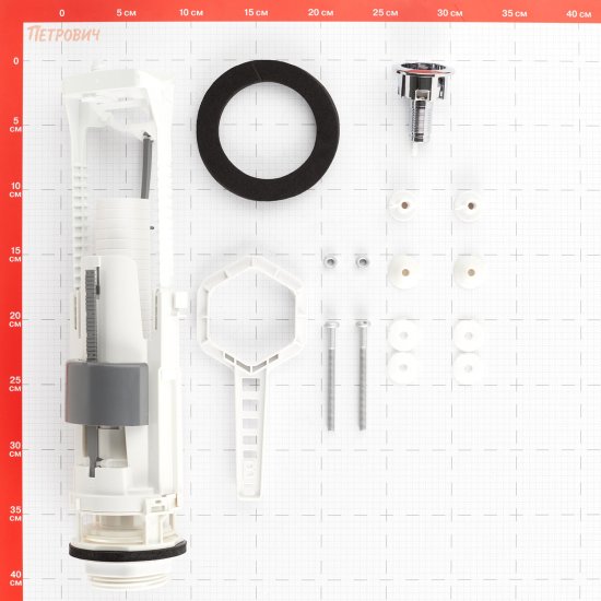 Клапан сливной Siamp Brio двухрежимный кнопка пластик хром (10017250)