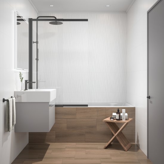 Плитка настенная KREAFORTA Вега 3D 25x40 см 0.9 м² глянцевая цвет белый