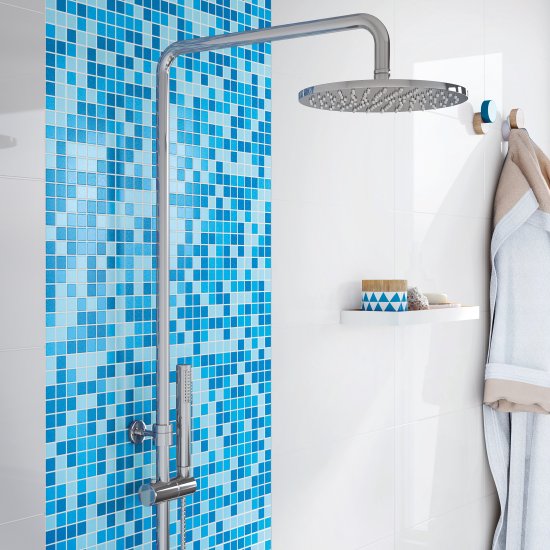 Мозаика стеклянная KREAFORTA голубая 327x327x4 мм