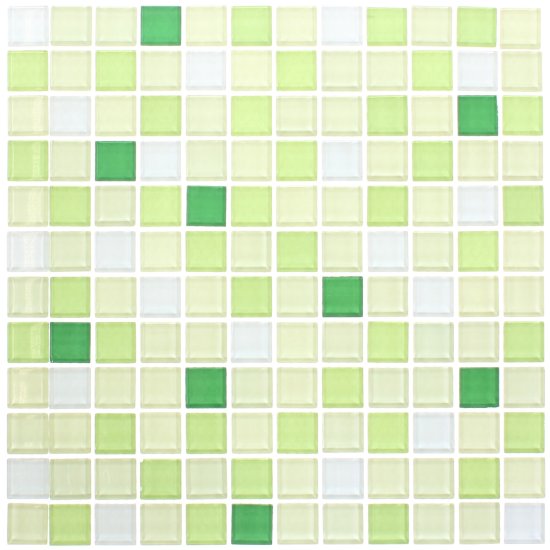 Мозаика стеклянная KREAFORTA зеленая 300x300x4 мм