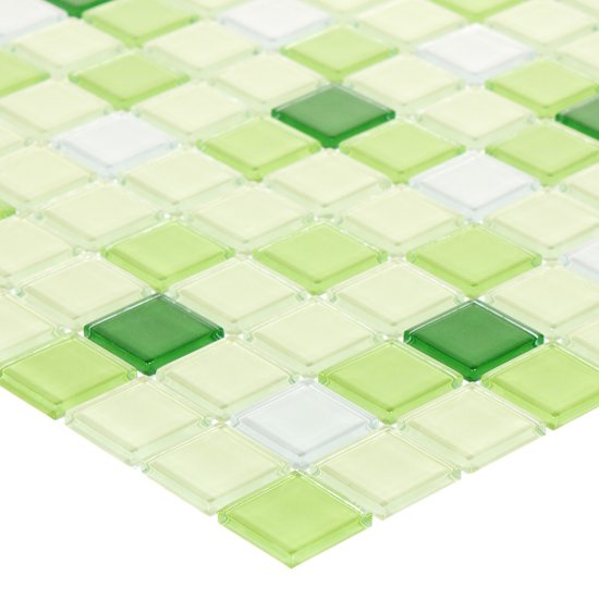 Мозаика стеклянная KREAFORTA зеленая 300x300x4 мм