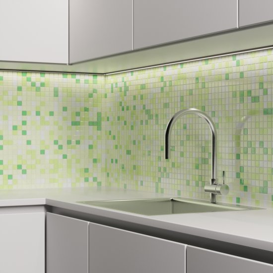 Мозаика стеклянная KREAFORTA зеленая 300x300x4 мм