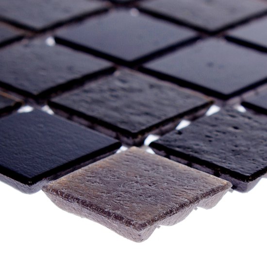 Мозаика стеклянная KREAFORTA черно-серая 327x327x4 мм