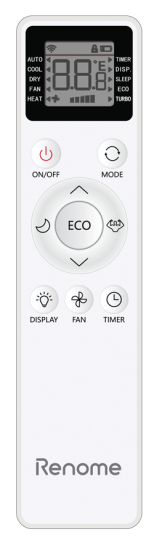Сплит система Renome Unica RN-UNW09ME 9К BTU охлаждение/обогрев c Wi-Fi