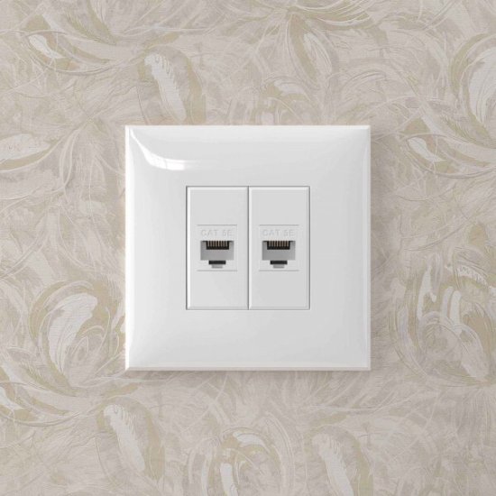 Розетка компьютерная DKC Avanti встраиваемая белая 2хRJ45 (7002280)