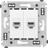 Розетка компьютерная DKC Avanti встраиваемая белая 2хRJ45 (7002280)