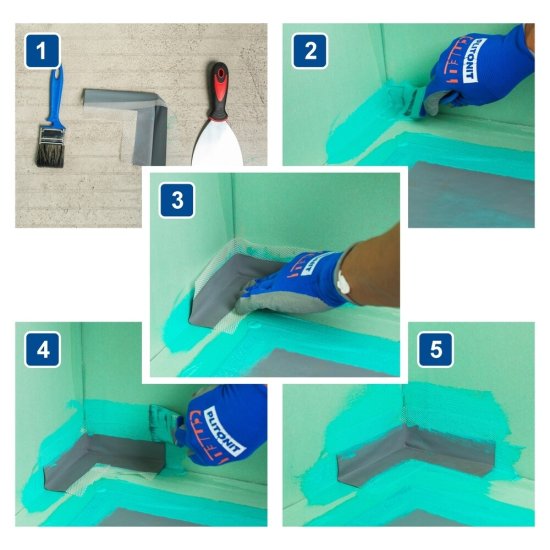 Угол гидроизоляционный внутренний Plitonit ГидроЛента 120х140 мм (2 шт.)