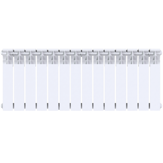 Радиатор секционный Le Heat Bimetal 350/90 14 секций боковое подключение биметалл белый
