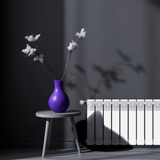 Радиатор секционный Le Heat Bimetal 350/90 14 секций боковое подключение биметалл белый