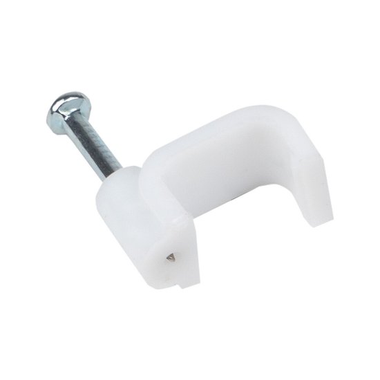 Скобы для крепления кабеля плоские EKF PROxima 9 мм полипропиленовые белые (50 шт.) (plcn-ss-9)