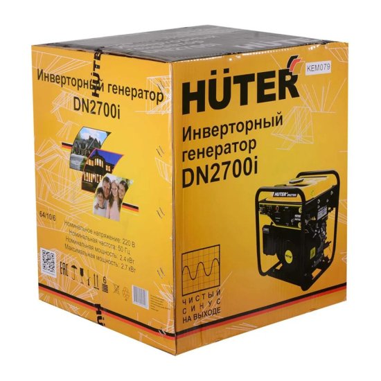Генератор бензиновый Huter DN2700i 2 кВт инверторного типа (64/10/6)