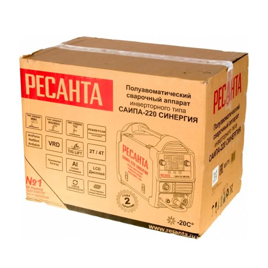 Сварочный аппарат Ресанта САИПА-220 СИНЕРГИЯ (65/75) MIG/MAG
