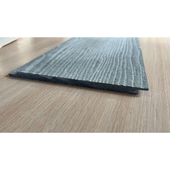 Сайдинг фиброцементный Фибратек Click 3000х190 мм серый под покраску КПП